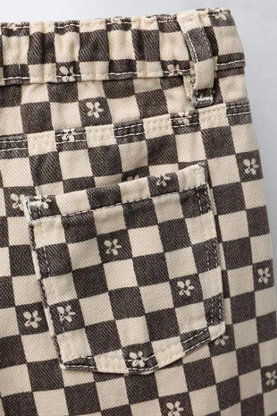 Брюки-кюлоты из твила в шотландскую клетку- Заказать в России