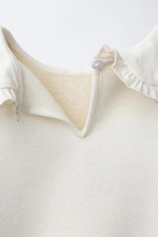 Толстовка с комбинированным воротником- Заказать в России