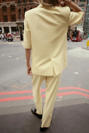 Текстурный блейзер с короткими рукавами- Заказать в России