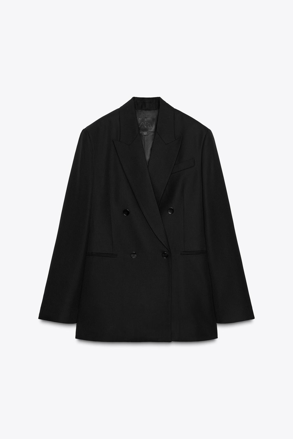 LIMITED EDITION ZW COLLECTION STRIPED WOOL BLEND BLAZER
