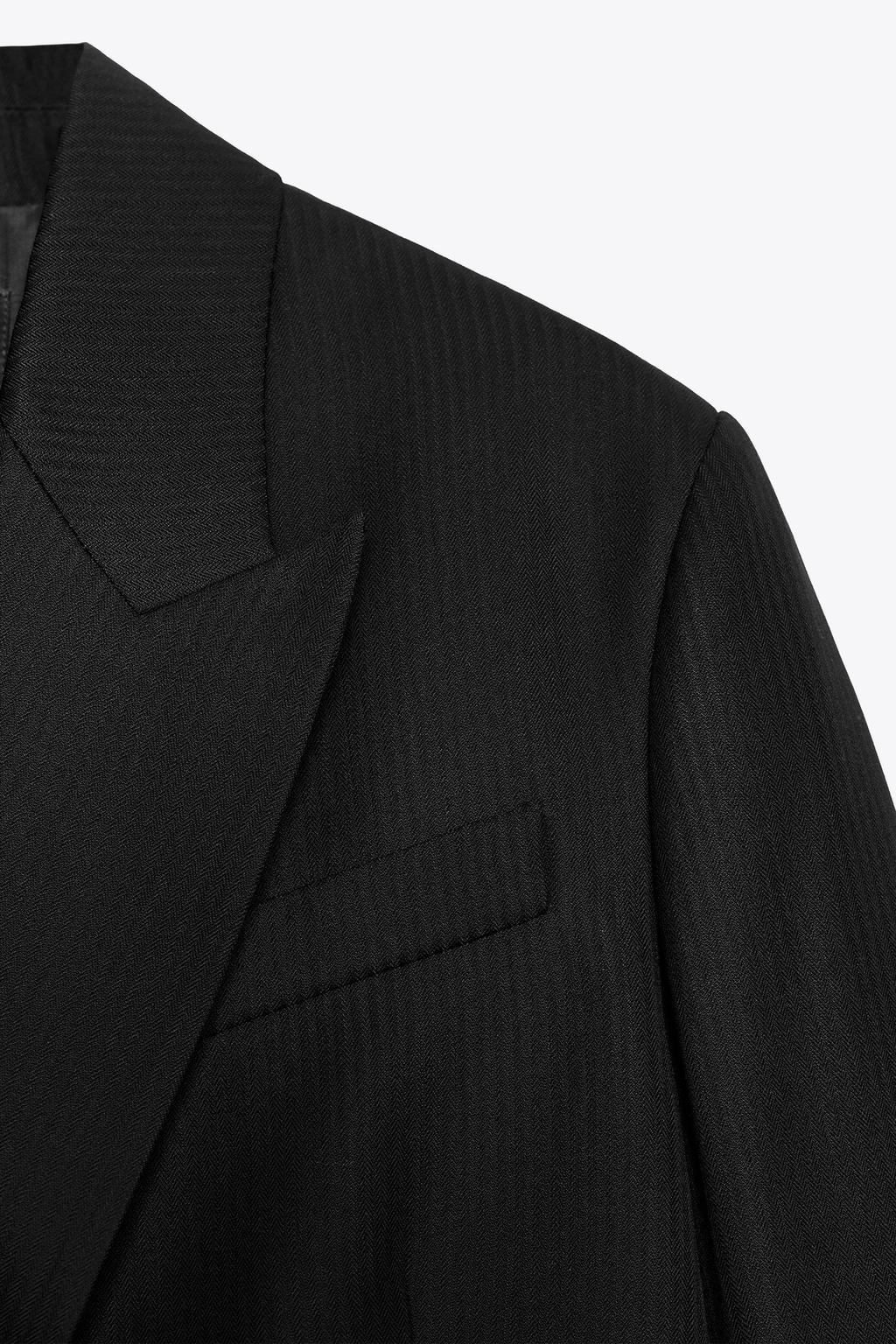 LIMITED EDITION ZW COLLECTION STRIPED WOOL BLEND BLAZER