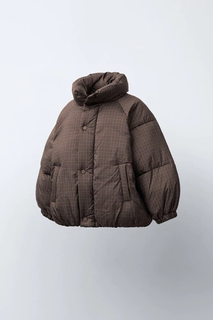 Стеганая куртка в клетку- Заказать в России