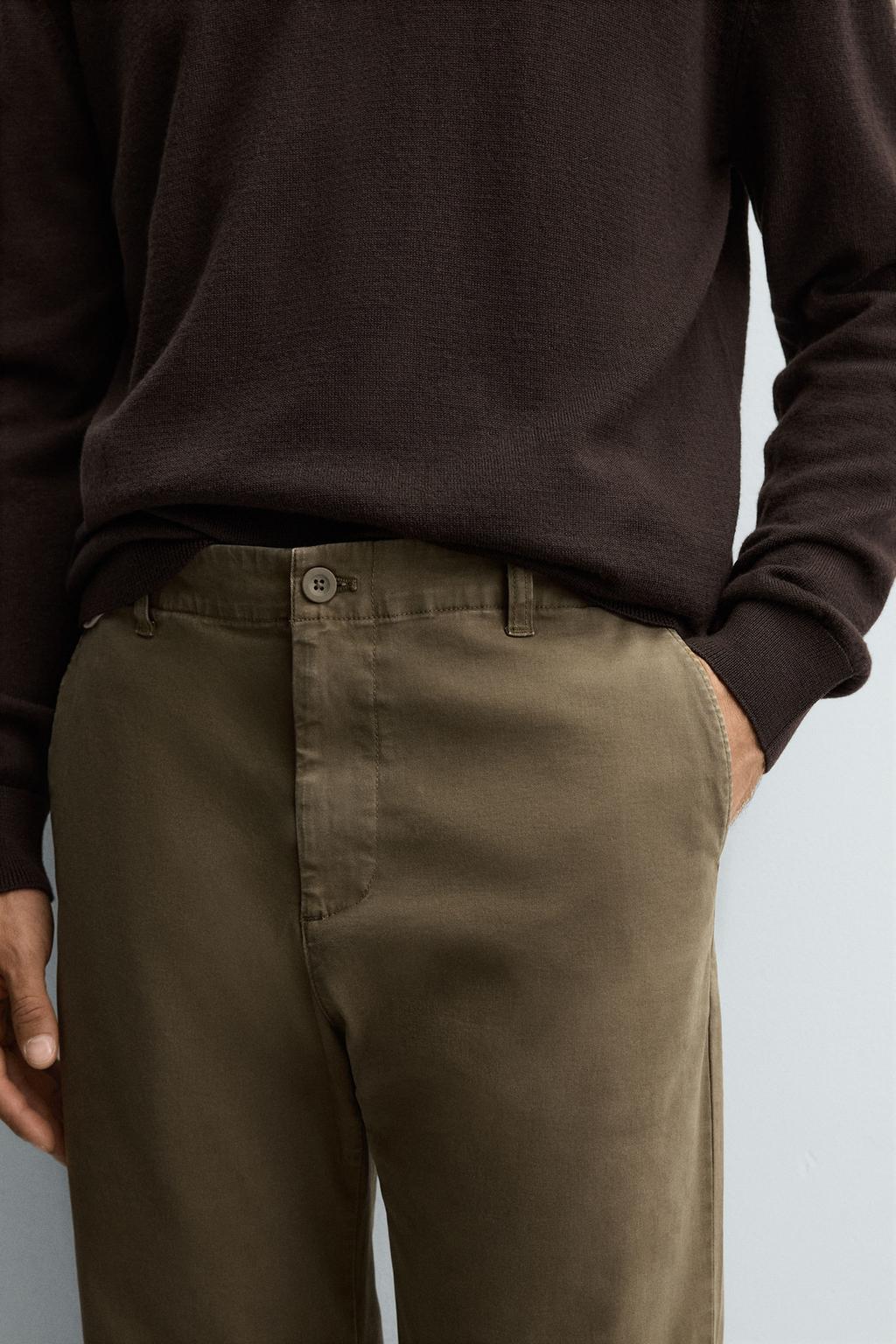 БРЮКИ STRAIGHT FIT ИЗ ТВИЛА
