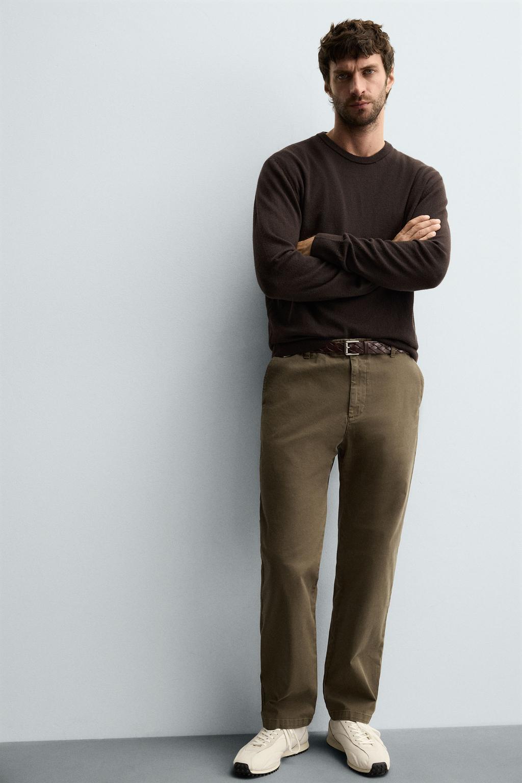 БРЮКИ STRAIGHT FIT ИЗ ТВИЛА
