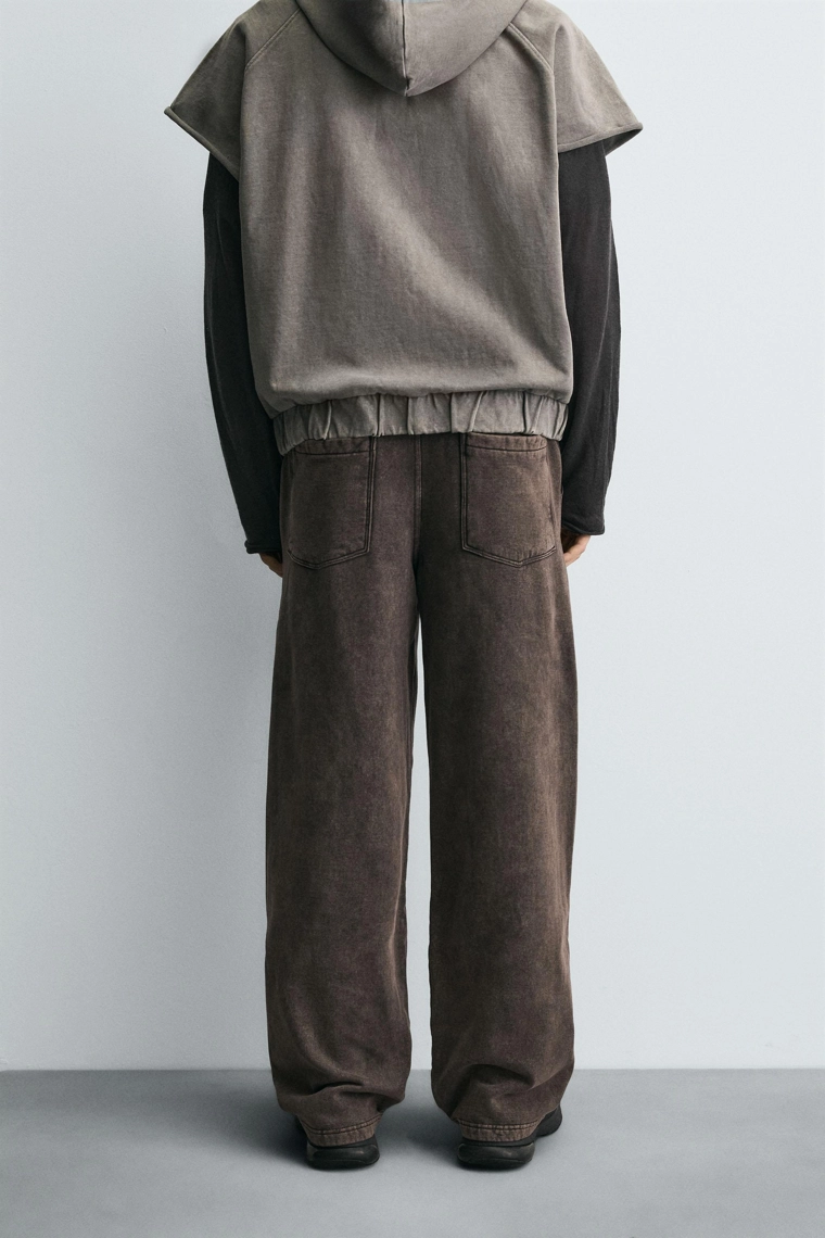 Джоггеры в свободном крое с эффектом потертости