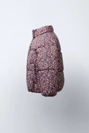 Стеганая куртка с цветочным принтом- Заказать в России