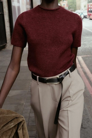 Свитер с короткими рукавами- Заказать в России