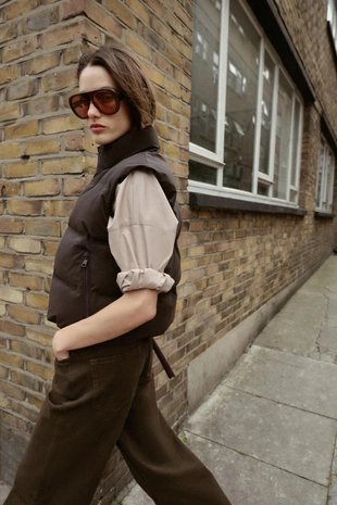 Прорезиненный стеганый жилет- Заказать в России