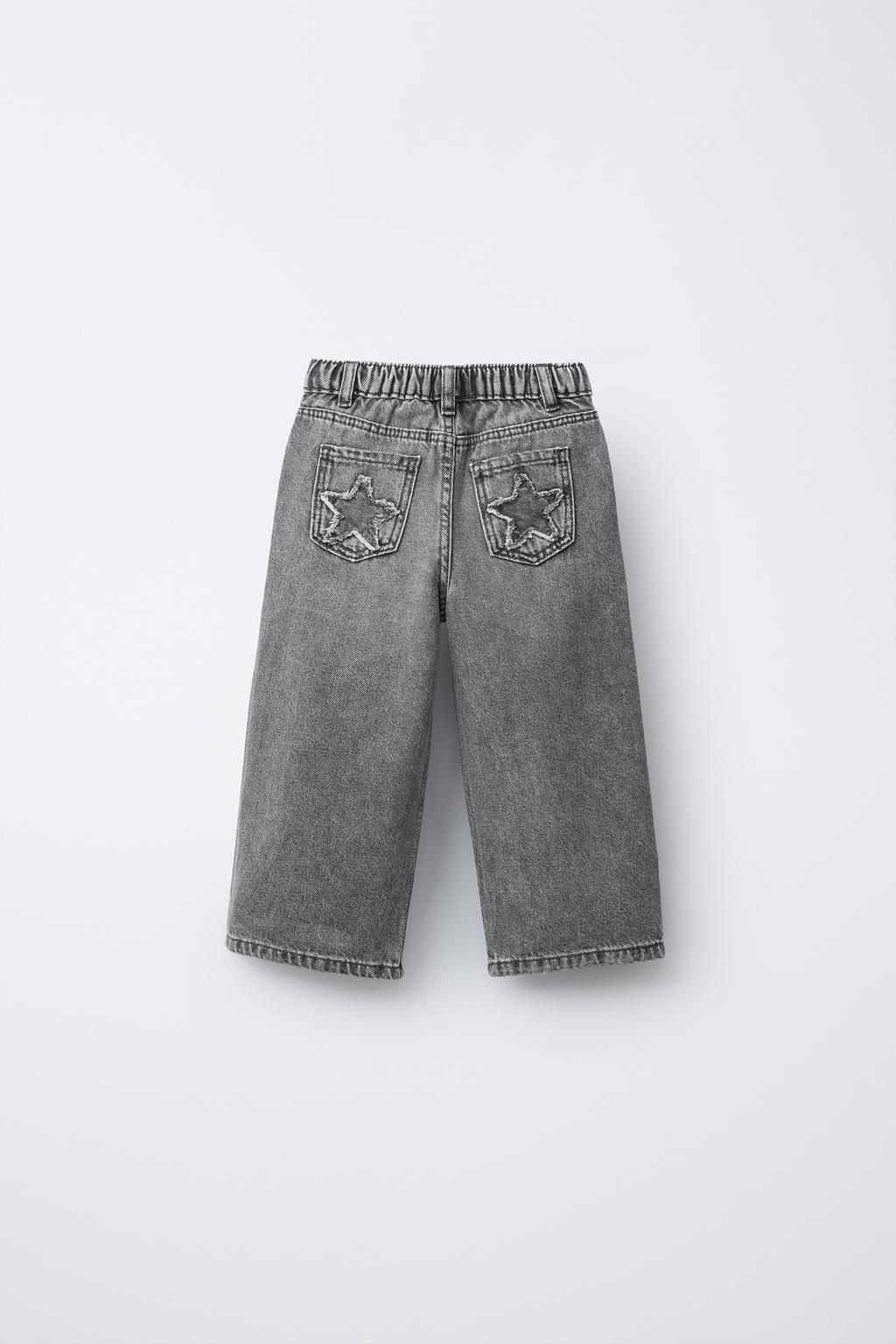 ДЖИНСЫ WIDE LEG СО ЗВЕЗДАМИ