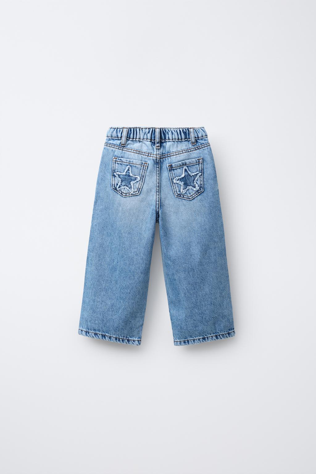 ДЖИНСЫ WIDE LEG СО ЗВЕЗДАМИ