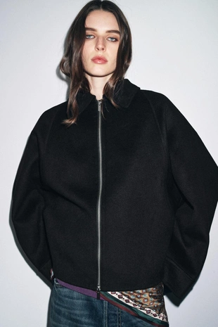 Куртка из смесовой шерсти на молнии — ZW COLLECTION - Заказать в России