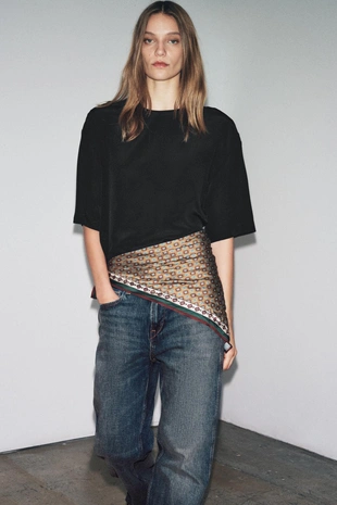 Топ из 100% шелка ZW COLLECTION лимитированная серия- Заказать в России