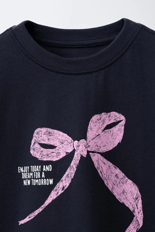 Футболка с принтом «бант»- Заказать в России