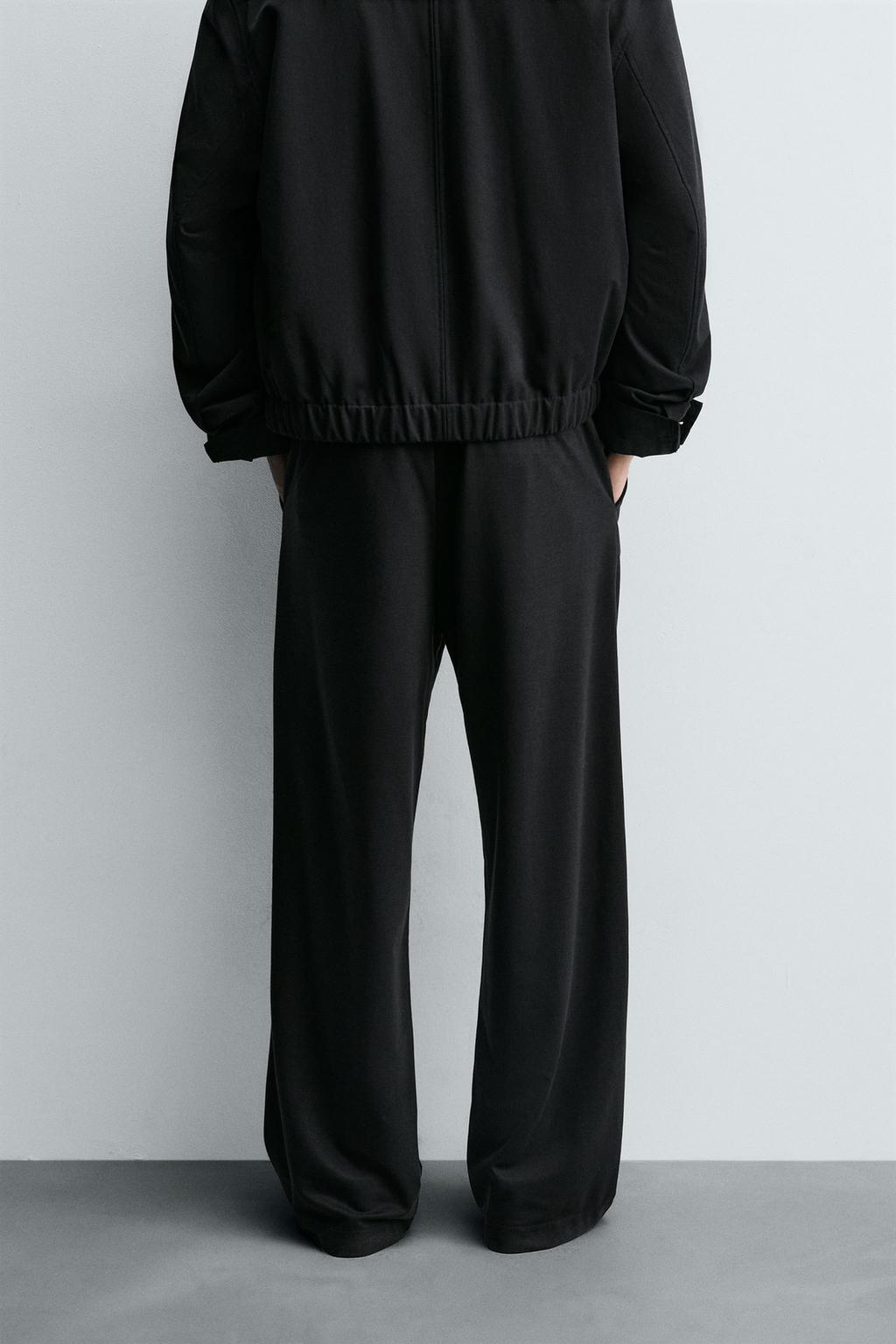 БРЮКИ RELAXED FIT ИЗ СТРУЯЩЕЙСЯ ТКАНИ