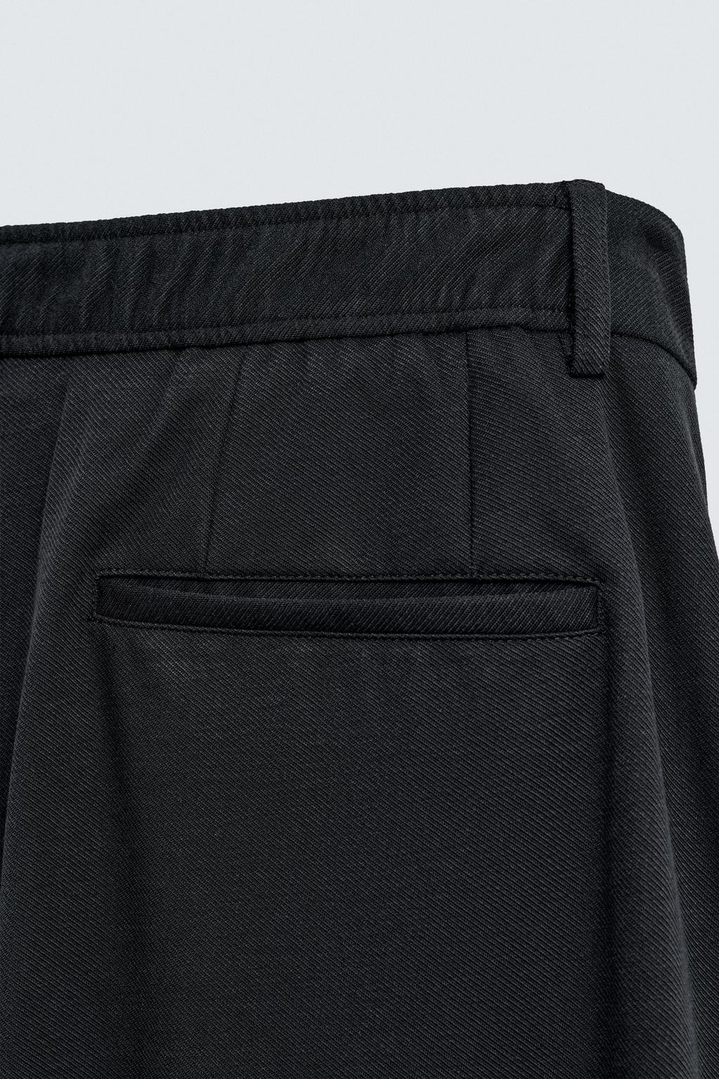 БРЮКИ RELAXED FIT ИЗ СТРУЯЩЕЙСЯ ТКАНИ