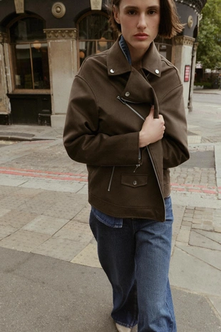 Куртка-косуха из искусственной замши