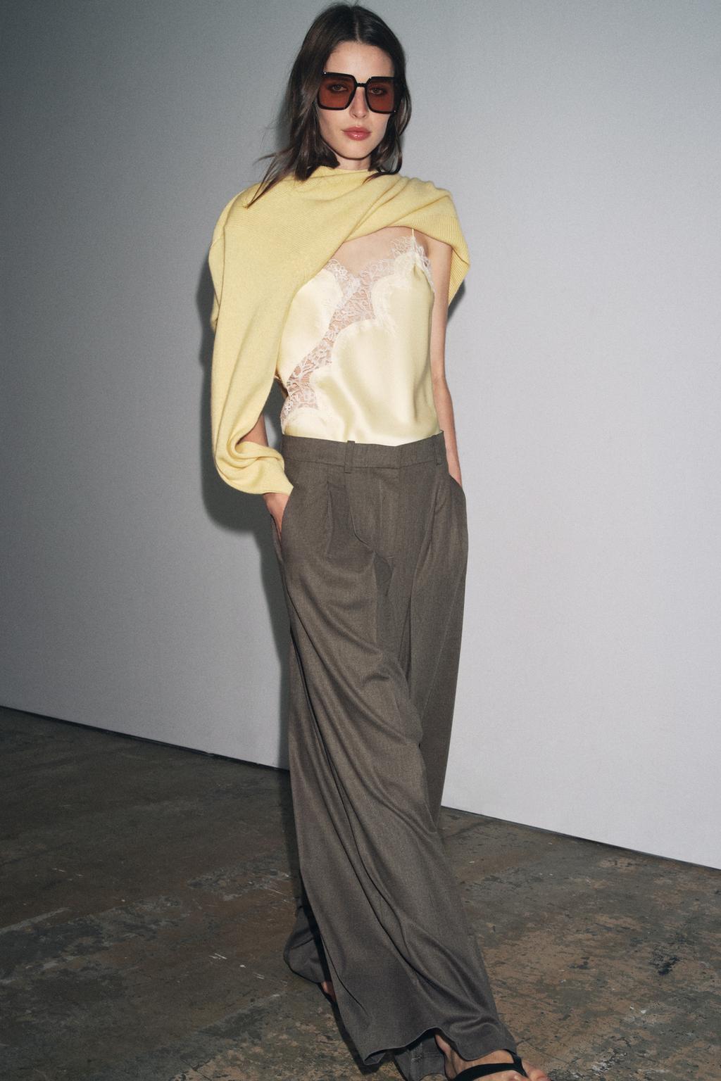 ШИРОКИЕ БРЮКИ С ЗАЩИПАМИ — ZW COLLECTION