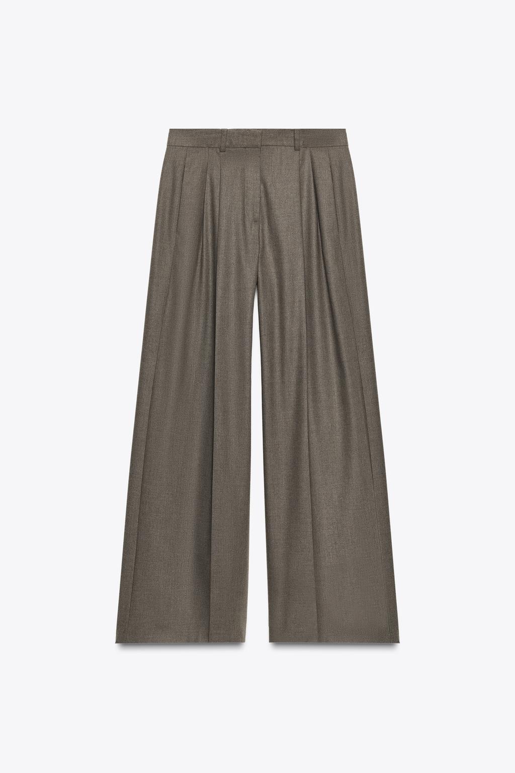 ШИРОКИЕ БРЮКИ С ЗАЩИПАМИ — ZW COLLECTION
