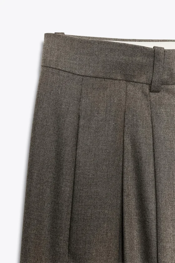 ШИРОКИЕ БРЮКИ С ЗАЩИПАМИ — коллекция Zara «ZW»