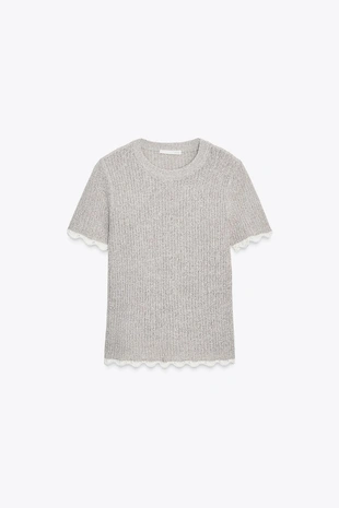 Футболка из трикотажа с комбинированными вставками