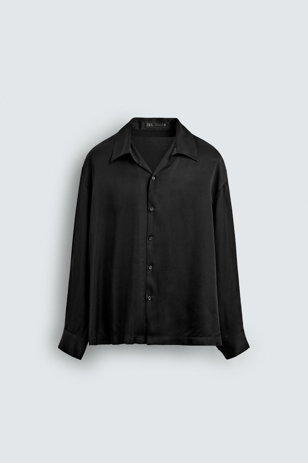 РУБАШКА RELAXED FIT ИЗ СТРУЯЩЕЙСЯ ТКАНИ