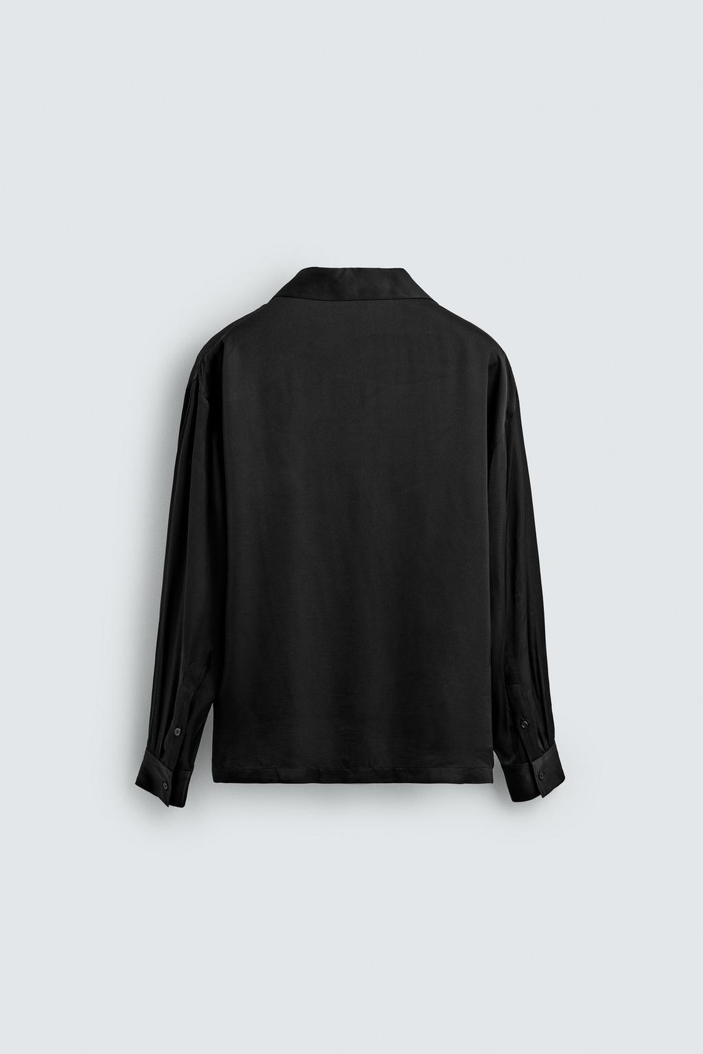РУБАШКА RELAXED FIT ИЗ СТРУЯЩЕЙСЯ ТКАНИ
