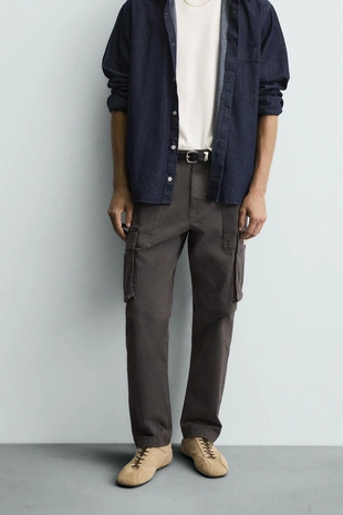 Купить Zara Брюки карго RELAXED FIT