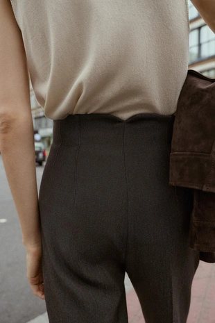 Брюки с высокой посадкой- Заказать в России