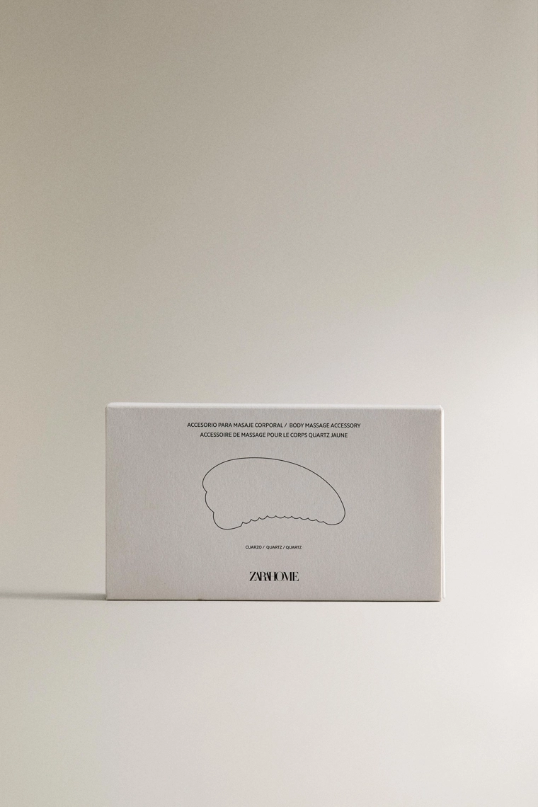 Массажер для лица gua sha из желтого кварца