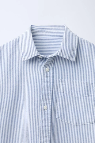 Blue | 1630/792/400 - Zara Рубашка OXFORD в полоску