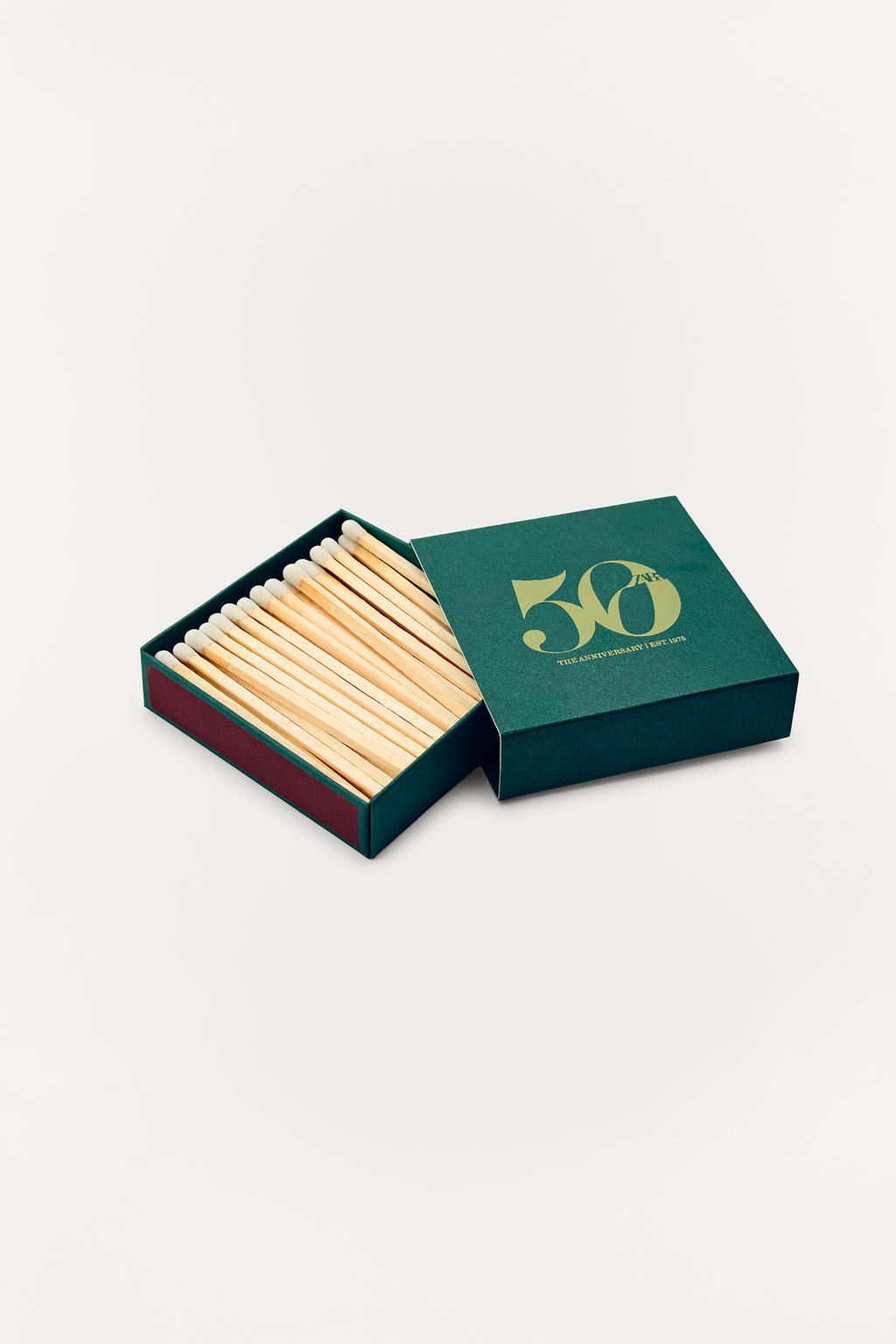 Зажигалка 50-летие white-tipped matchbox (60 спичек)