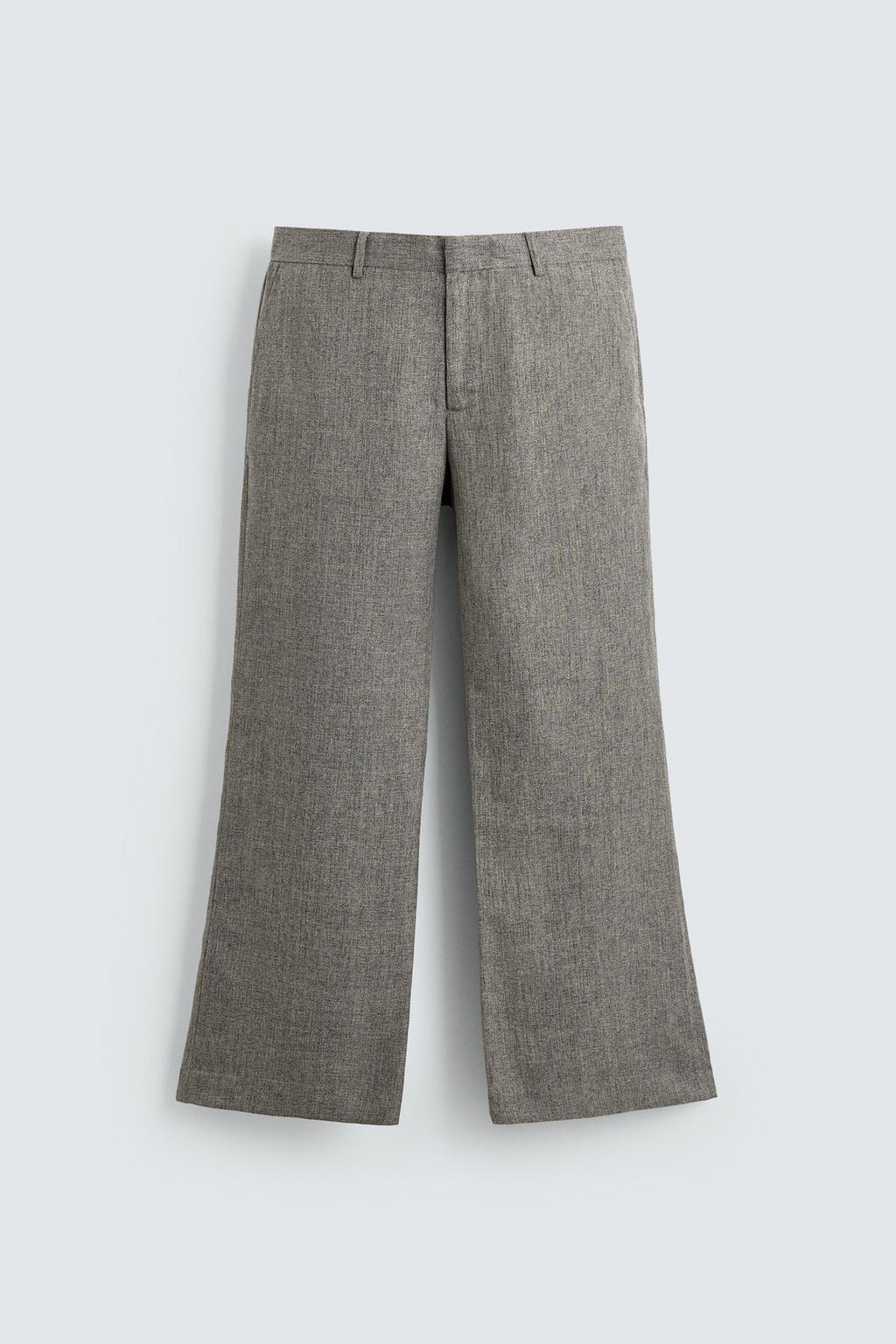 БРЮКИ FLARED FIT ИЗ РЕЛЬЕФНОЙ ТКАНИ