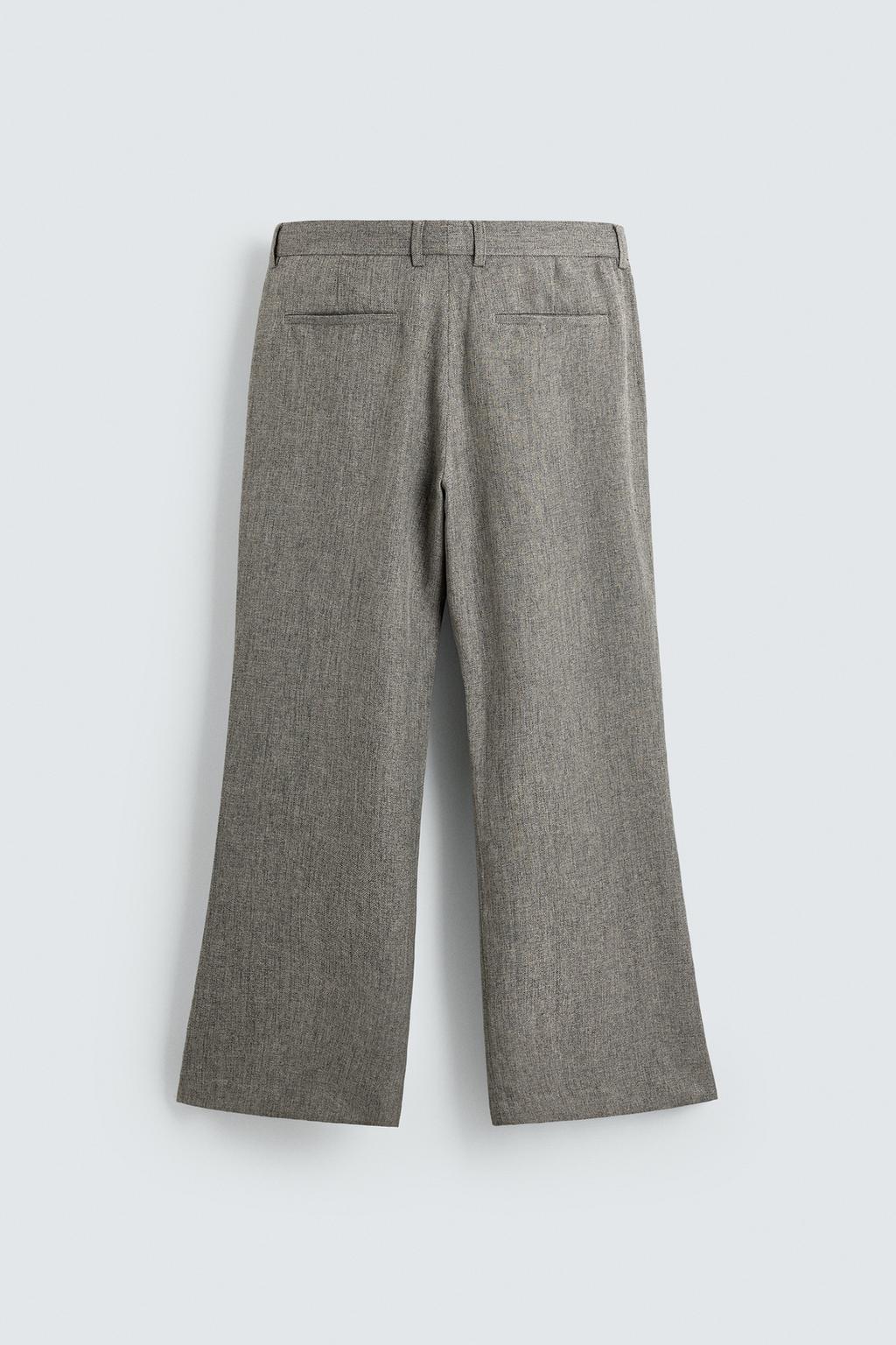 БРЮКИ FLARED FIT ИЗ РЕЛЬЕФНОЙ ТКАНИ