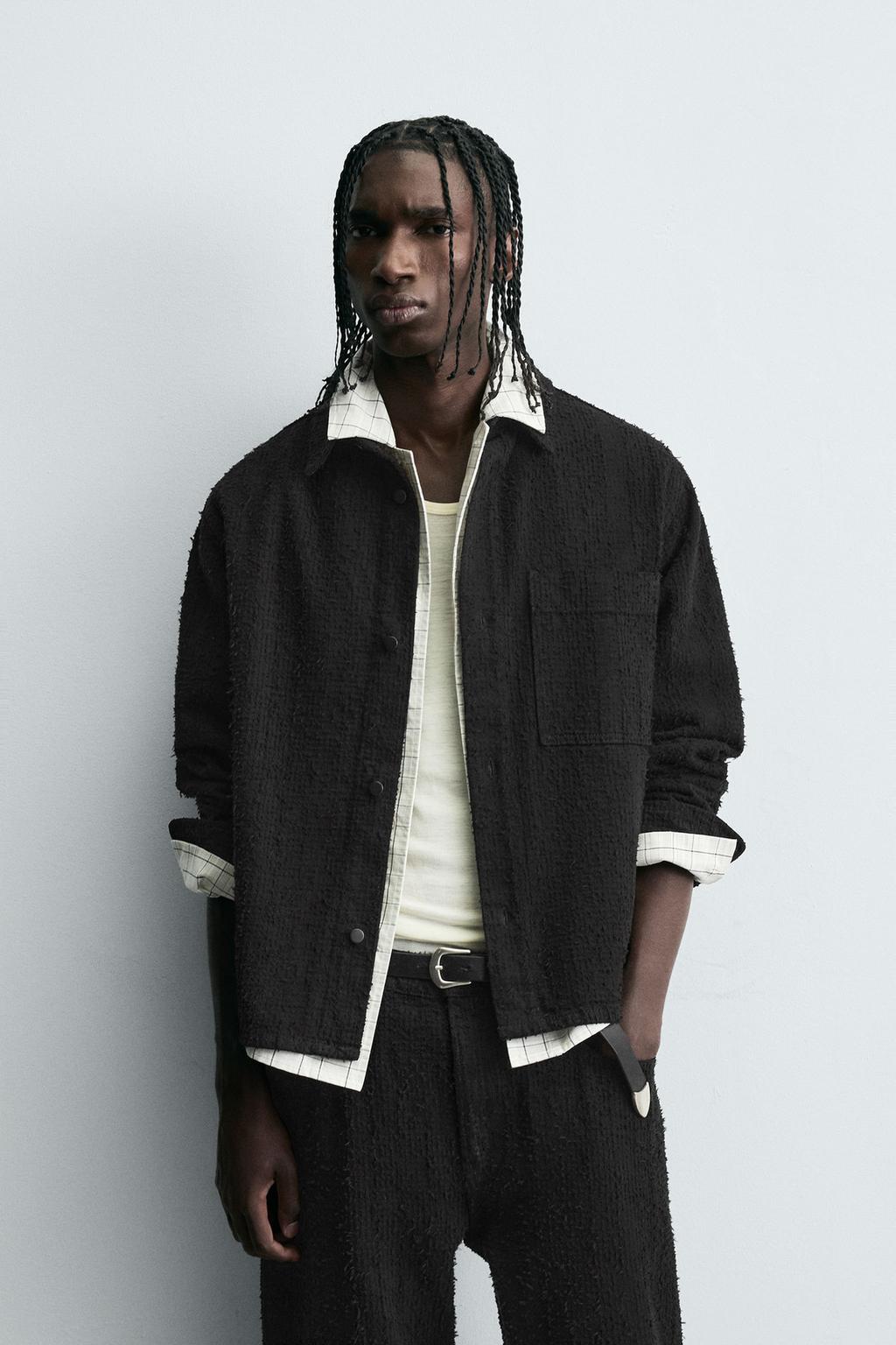 ДЖИНСОВАЯ РУБАШКА С ТЕКСТУРОЙ