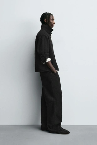 Джинсовая рубашка с текстурой- Заказать в России