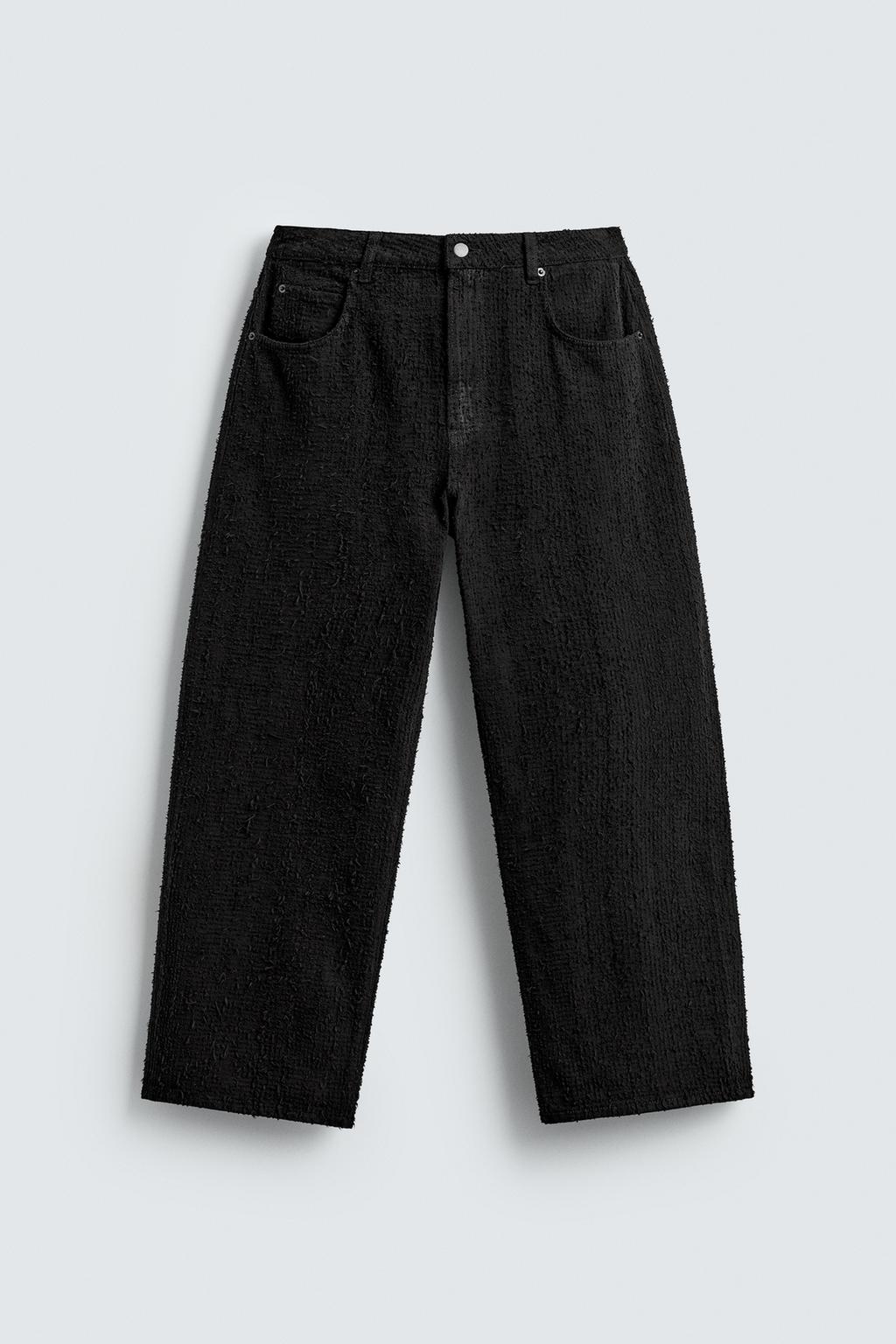 ДЖИНСЫ RELAXED FIT С РЕЛЬЕФНОЙ ТЕКСТУРОЙ