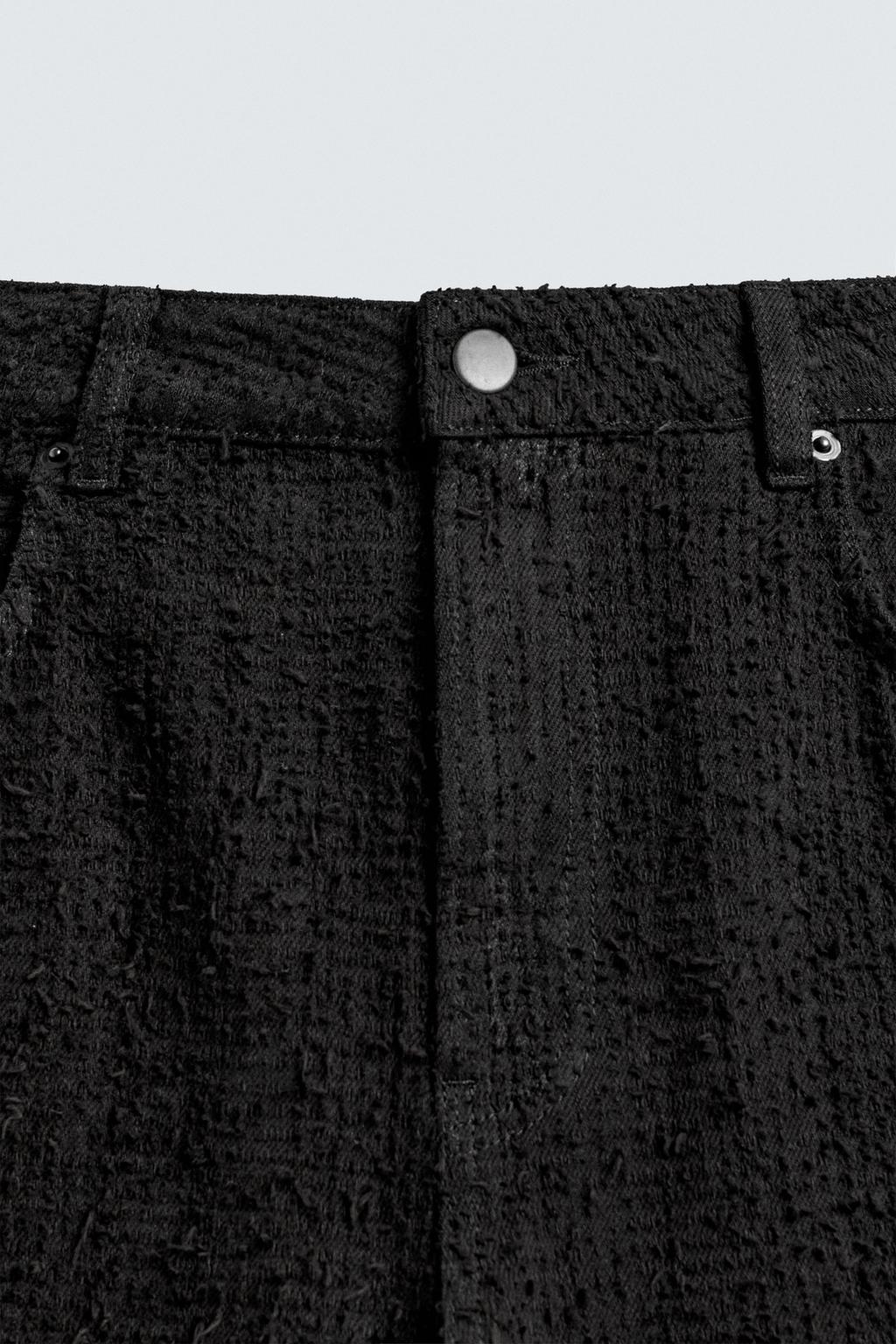 ДЖИНСЫ RELAXED FIT С РЕЛЬЕФНОЙ ТЕКСТУРОЙ