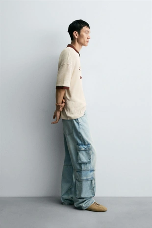 Поло в стиле ретро футбол, ткань структурной вязки- Заказать в России