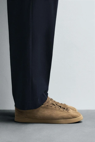 Купить Zara Кожаные кроссовки