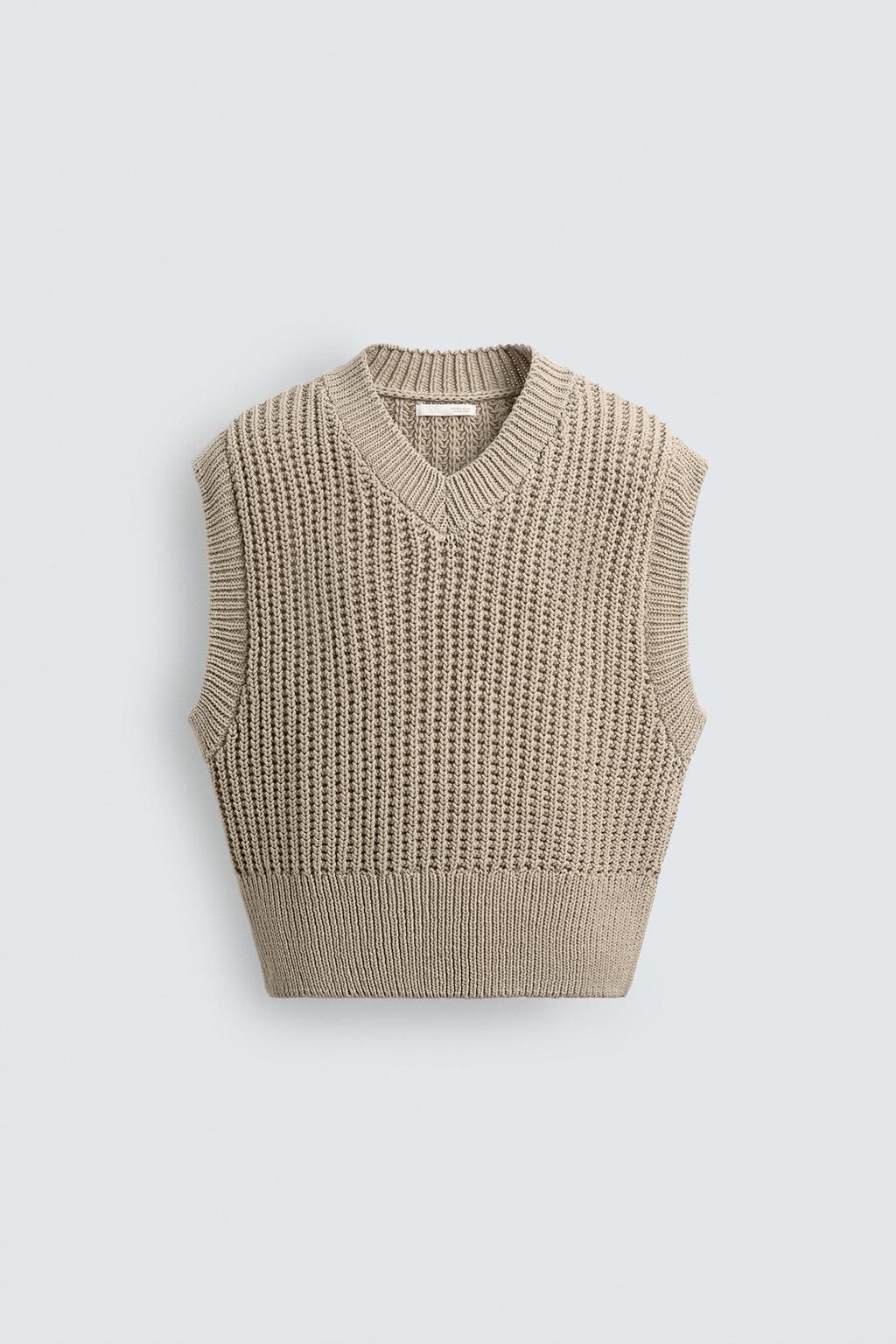 ЖИЛЕТ BOXY FIT ИЗ ТРИКОТАЖА