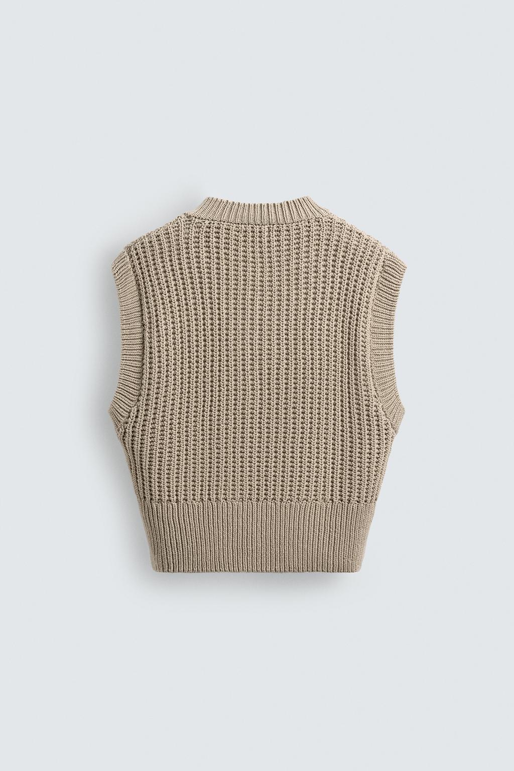 ЖИЛЕТ BOXY FIT ИЗ ТРИКОТАЖА