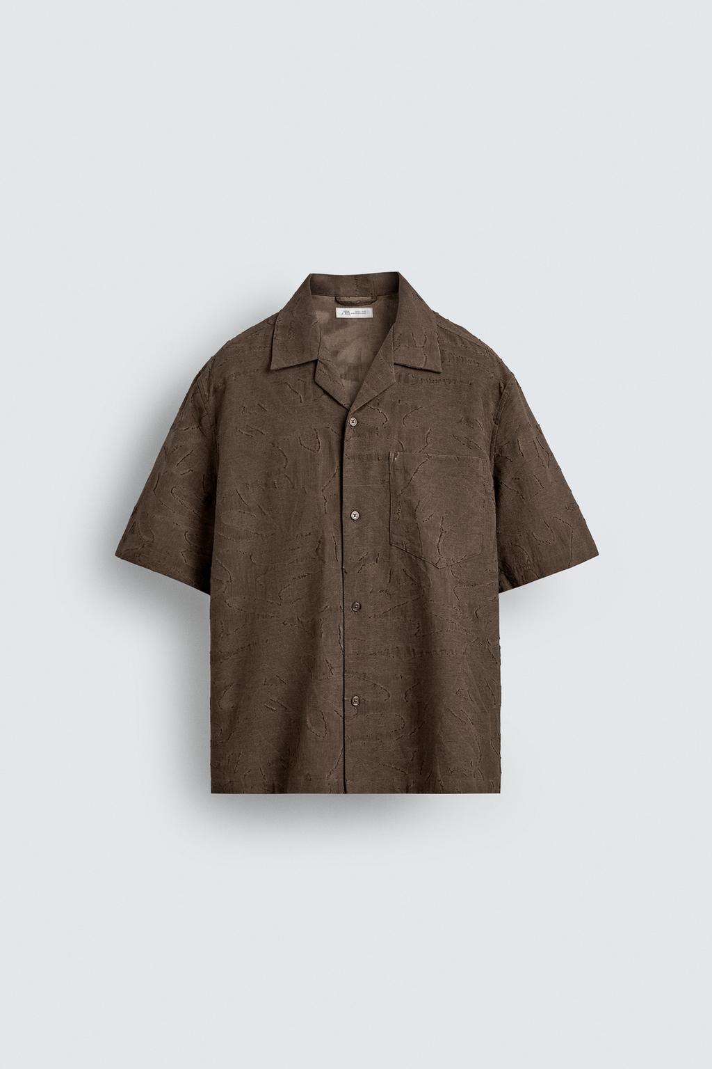РУБАШКА JACQUARD С ЦВЕТОЧНЫМ УЗОРОМ