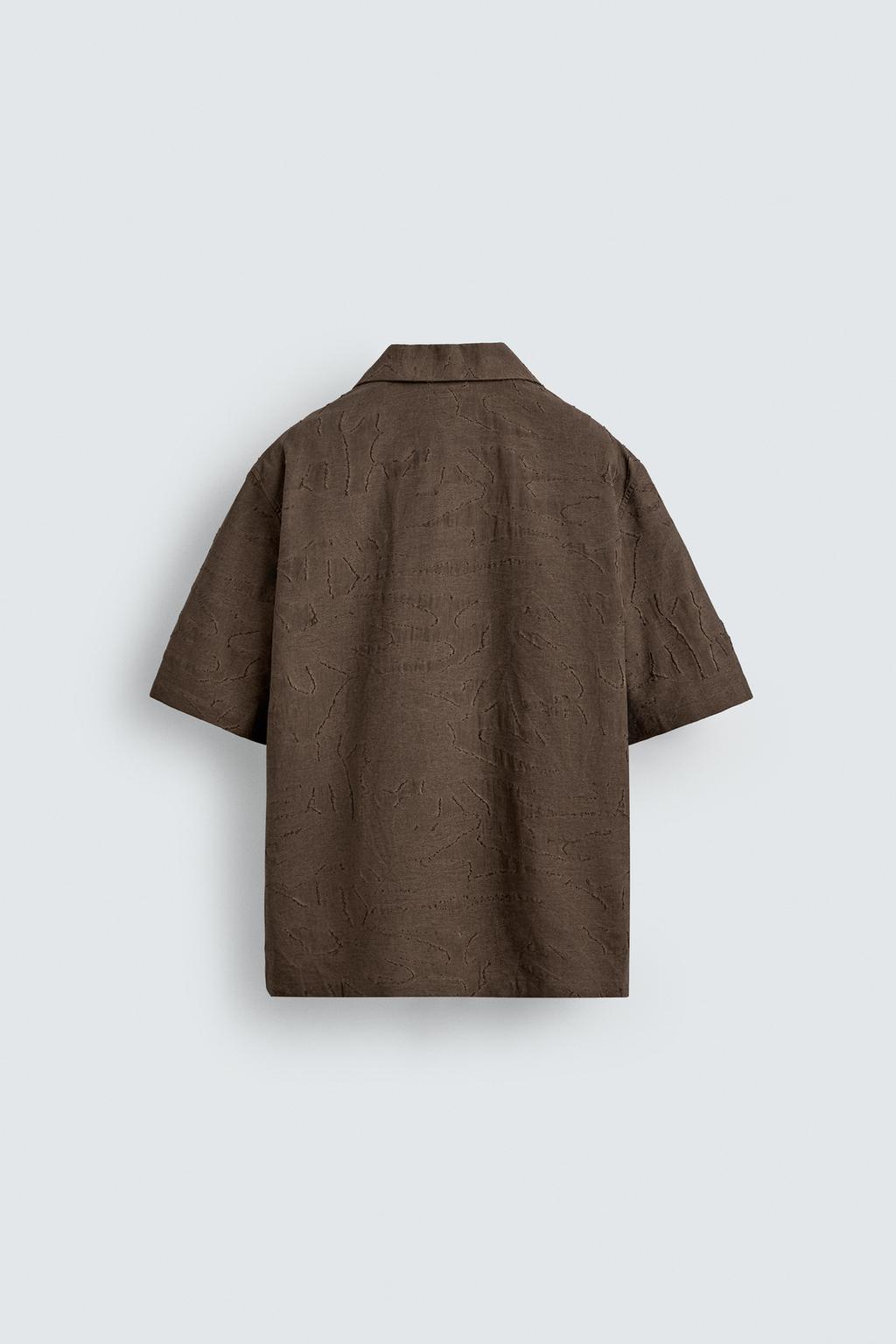 РУБАШКА JACQUARD С ЦВЕТОЧНЫМ УЗОРОМ