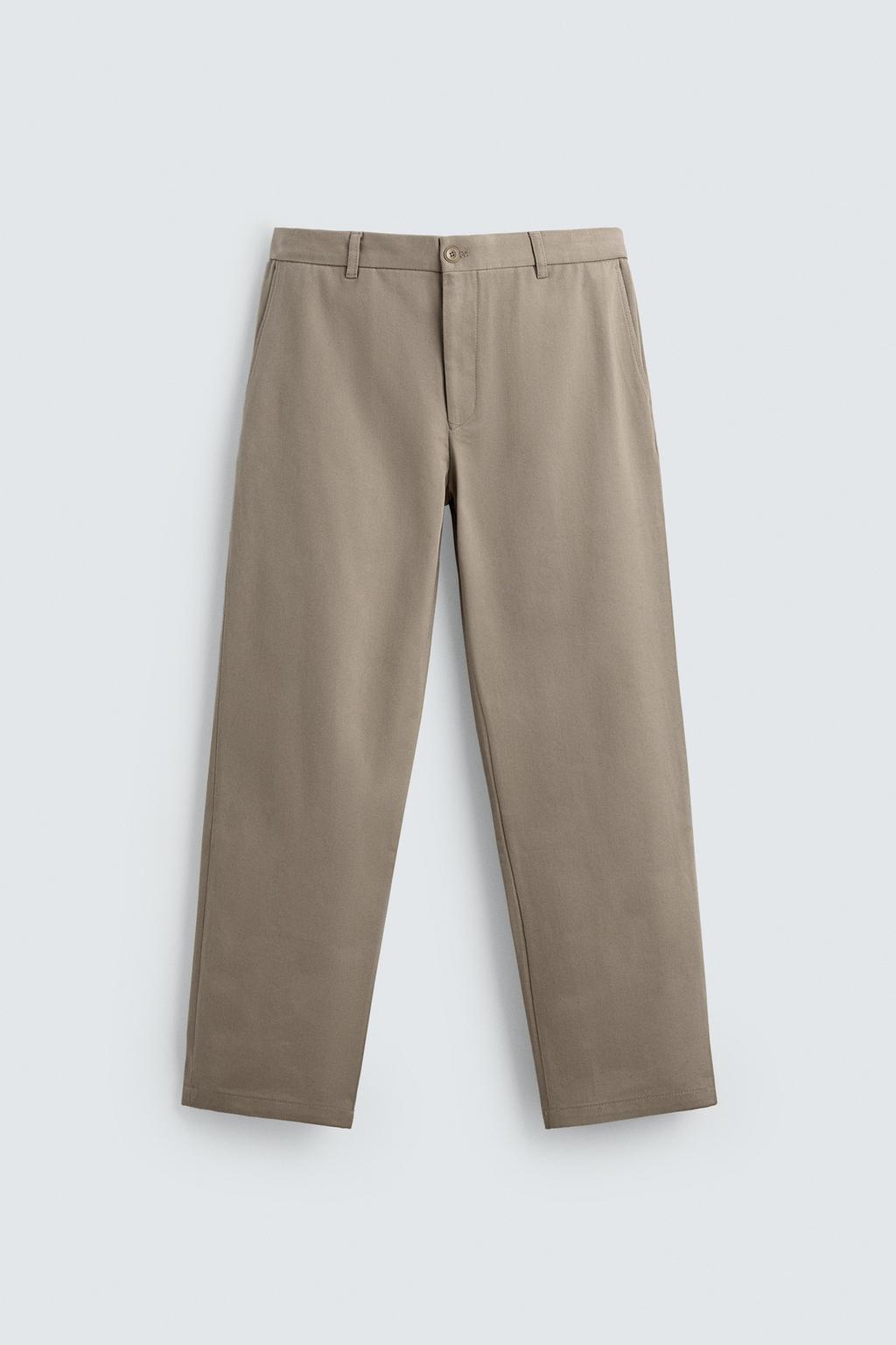 БРЮКИ STRAIGHT FIT ИЗ ТКАНИ С УЗОРОМ