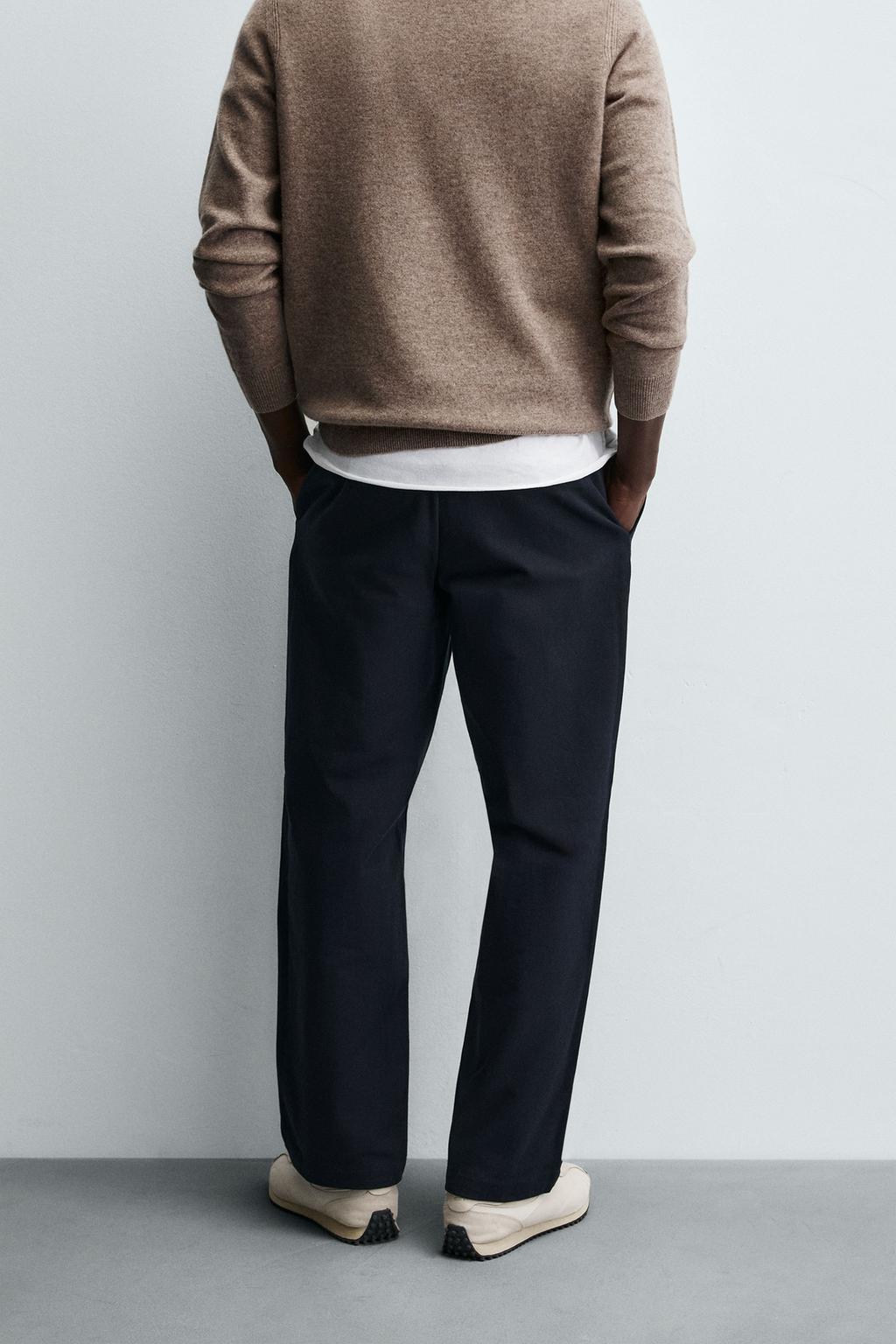 БРЮКИ STRAIGHT FIT ИЗ ТКАНИ С УЗОРОМ