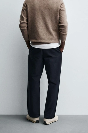 Брюки STRAIGHT FIT из ткани с узором- Заказать в России