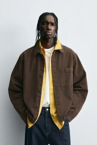 Куртка-рубашка из рельефной ткани с вышивкой- Заказать в России