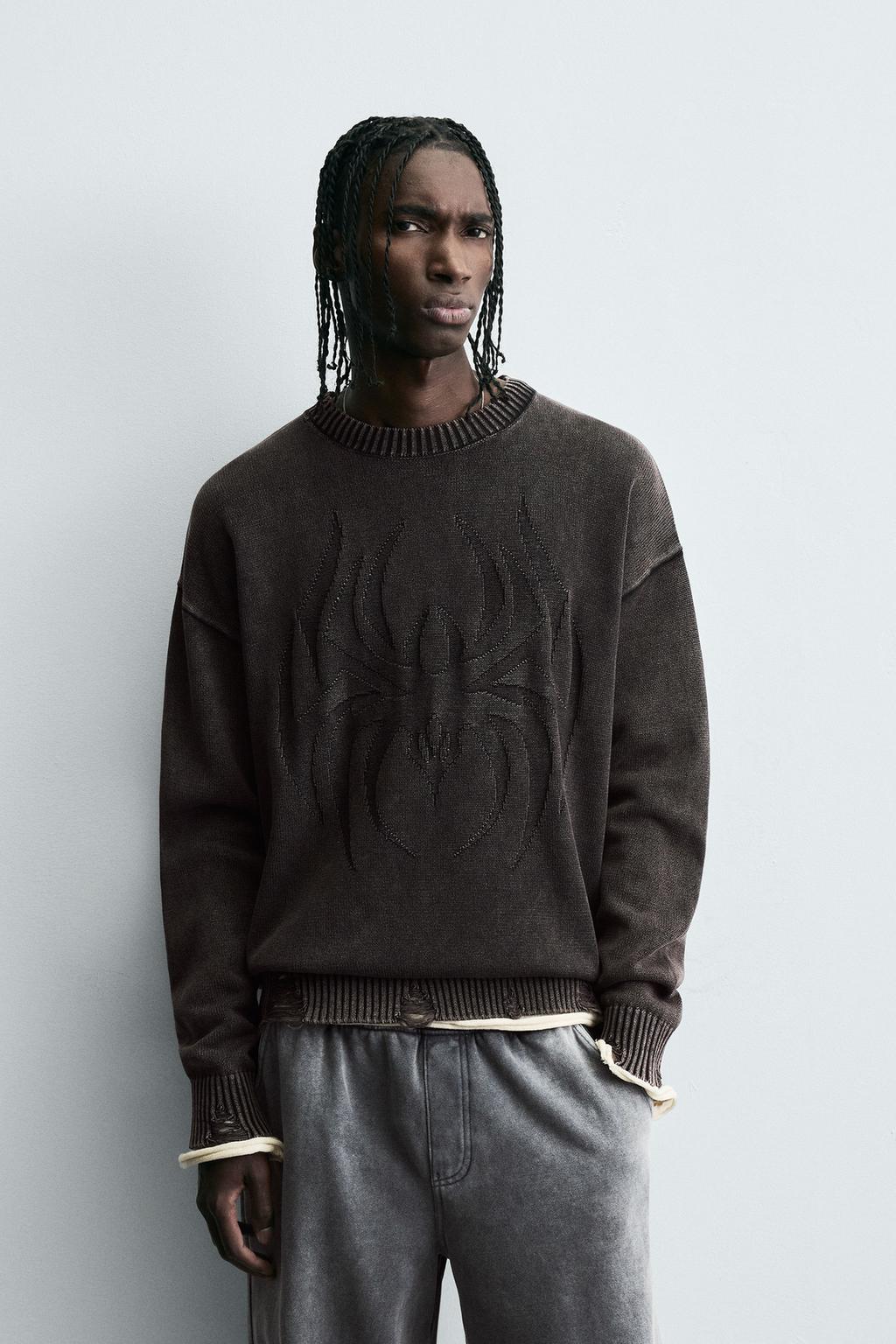 REVERSIBLE SWEATER WITH RIPPED EFFECT