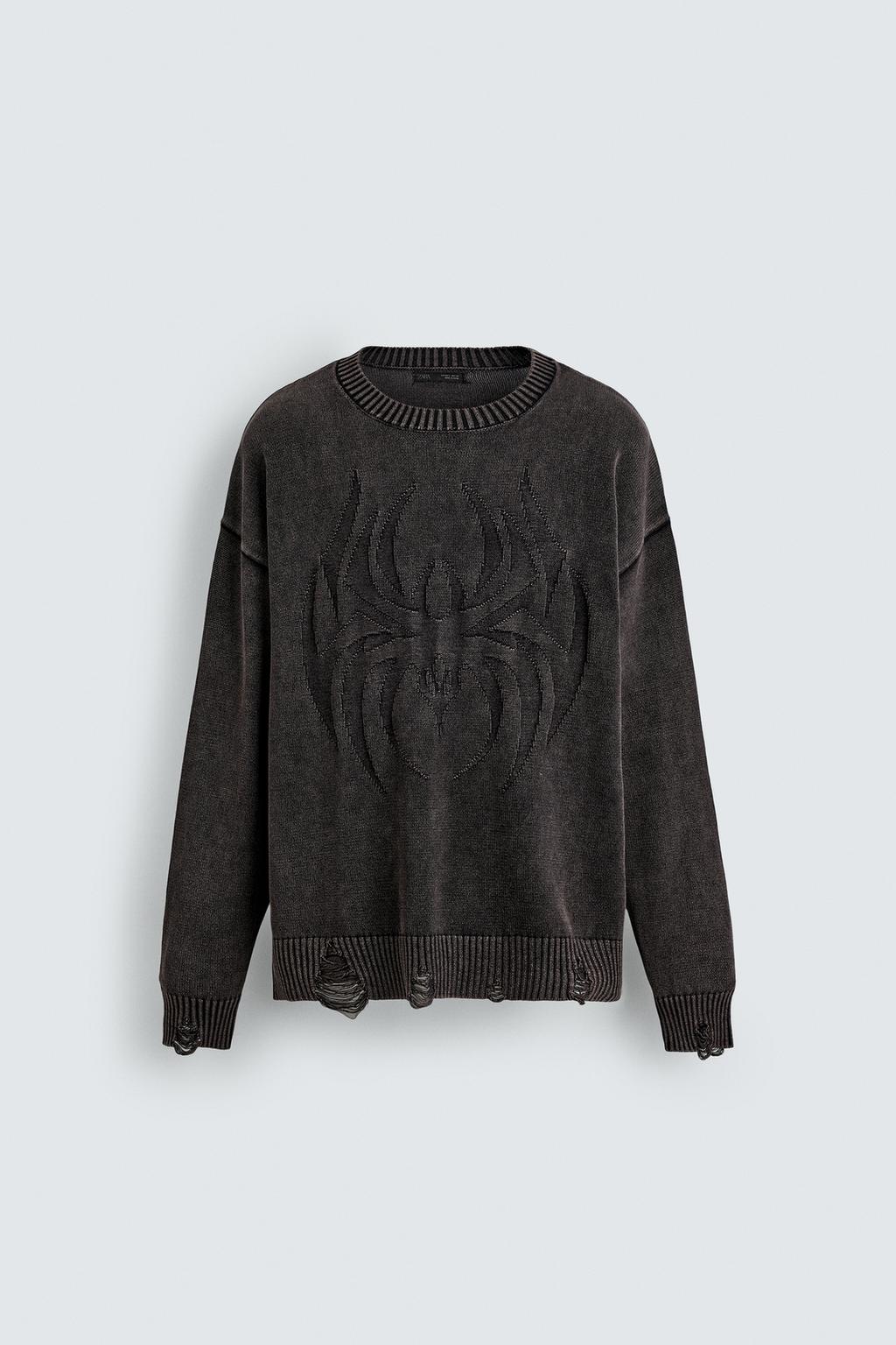 REVERSIBLE SWEATER WITH RIPPED EFFECT