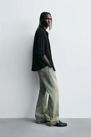 Рубашка в клетку структурная- Заказать в России